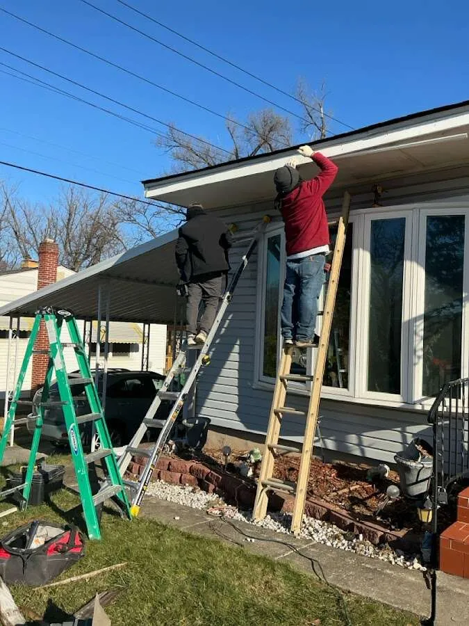 Restoration crew performing exterior repair in Totowa